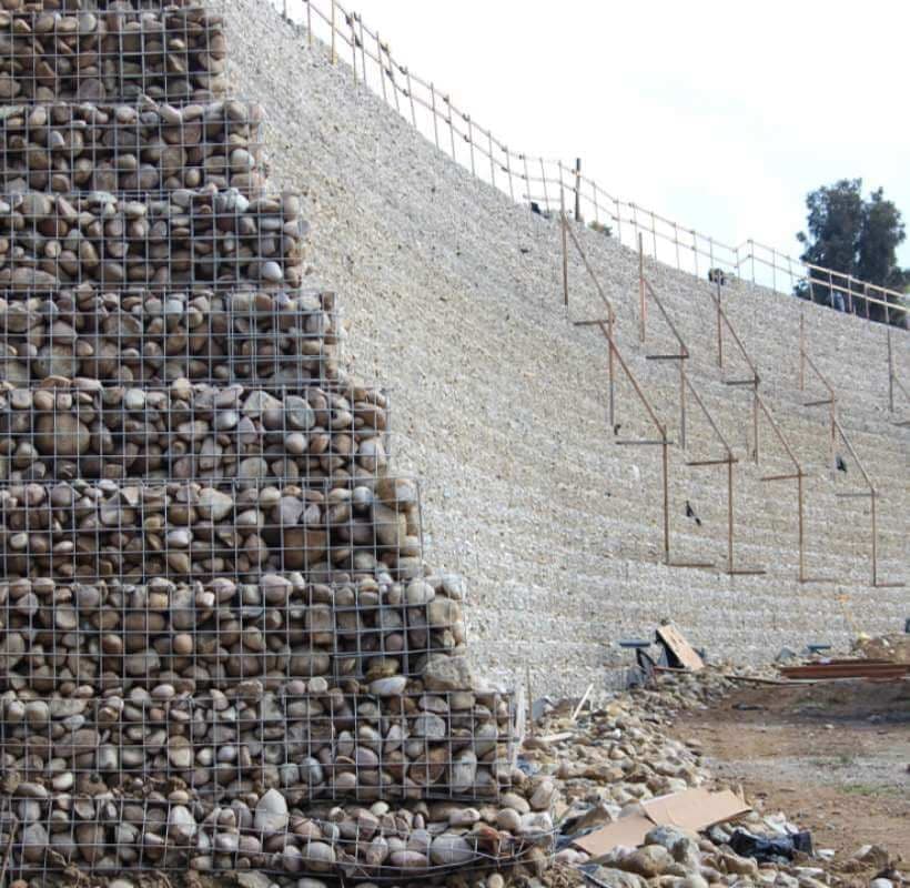Reinforced steep soil slopes and embankments with Uniaxial Geogrid