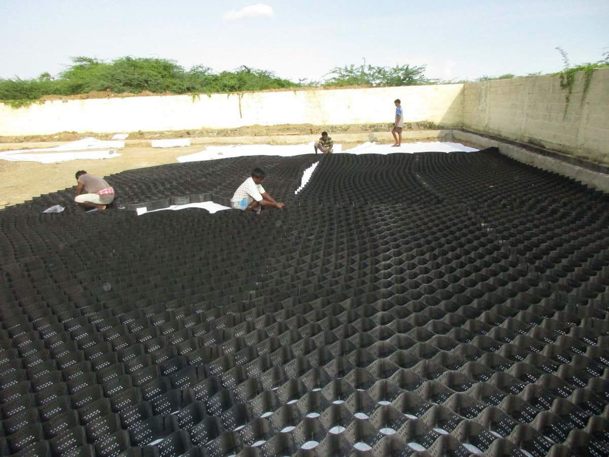 StrataWeb® geocells load support for strengthening access road in Chennai