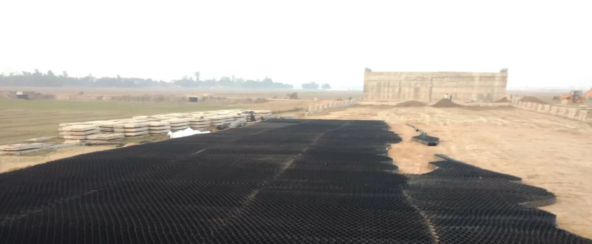 StrataWeb® geocells and StrataGrid® Biaxial (SGB) geogrids used for ground improvement