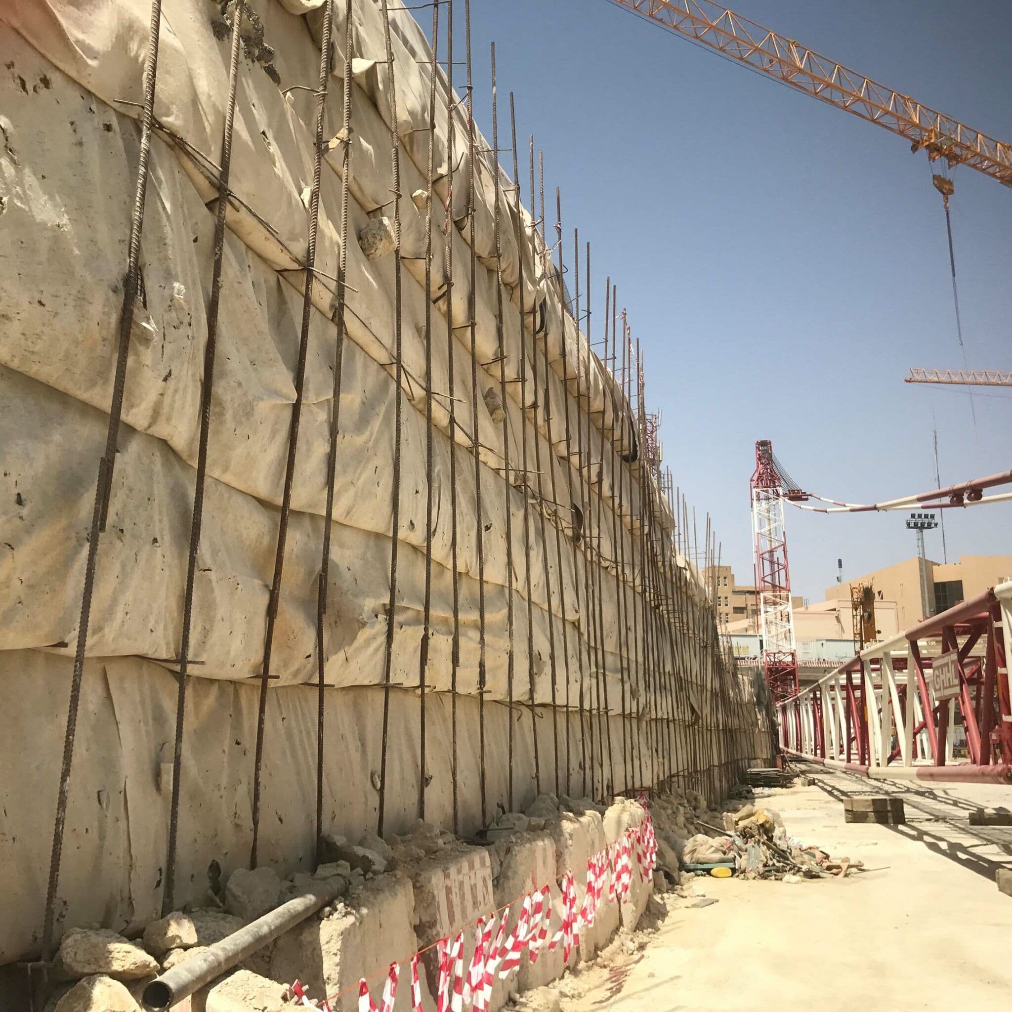 StrataGrid® geogrids used as reinforcement for mechanically stabilized wall