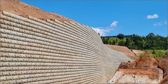 Construction of 20- metre MSEWs for site stability