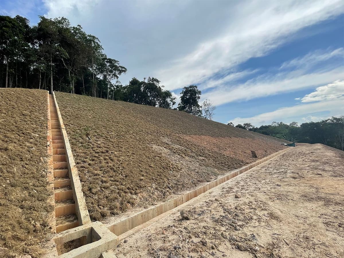 Slope erosion protection using StrataWeb® geocells in Brunei