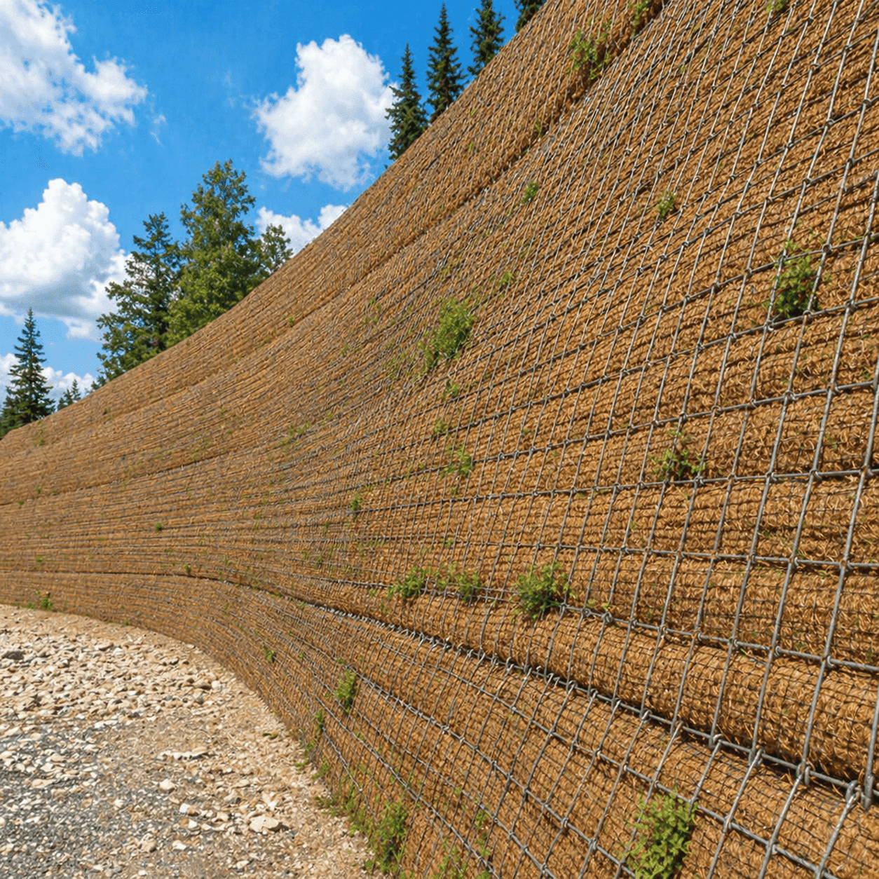 Steep slopes/retaining walls