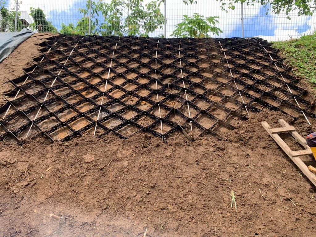 Erosion control using Strata Global StrataWeb® geocells