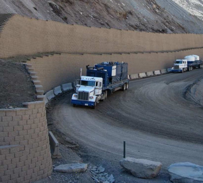 Retaining walls constructed using precast concrete T blocks