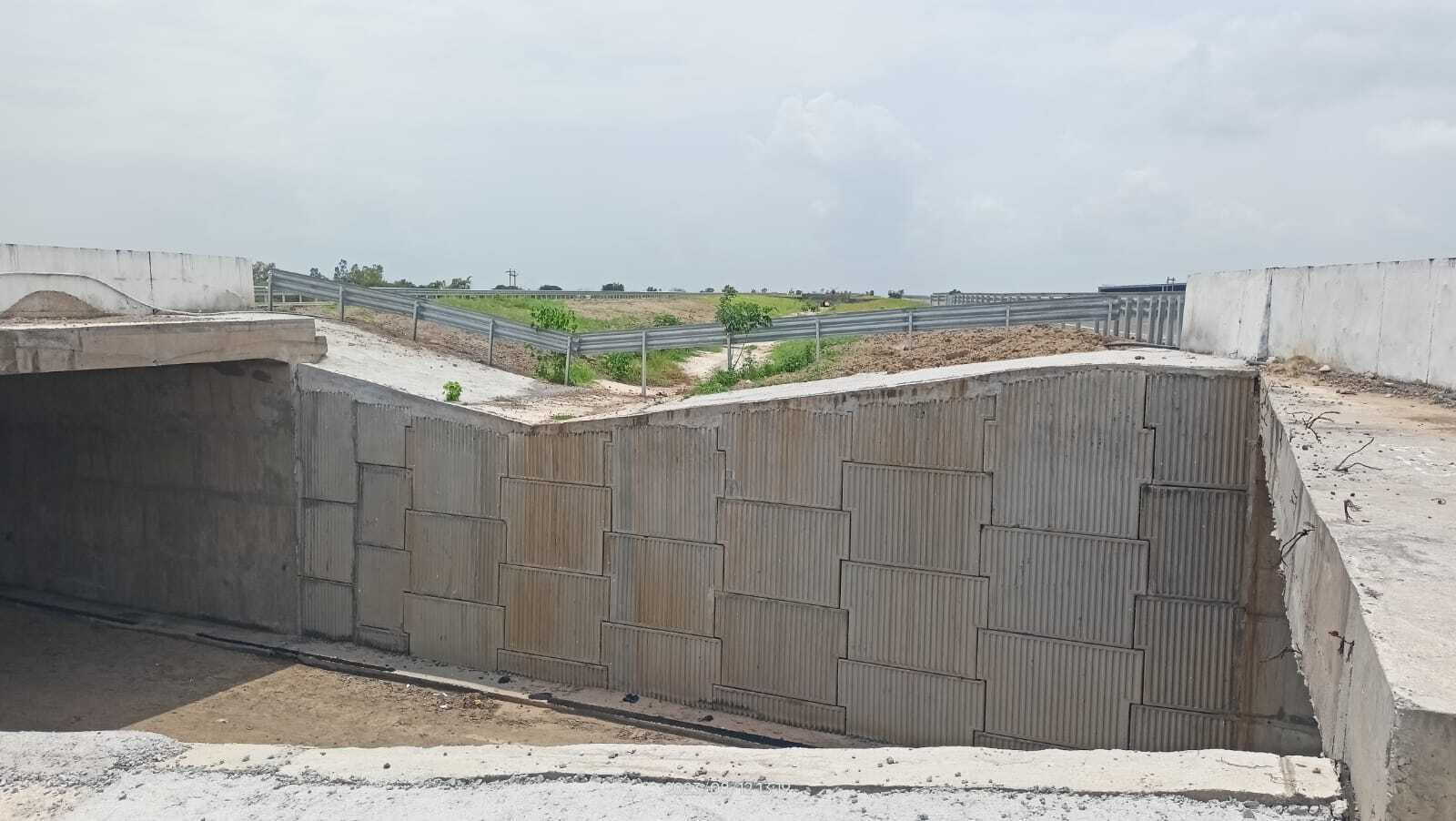 Culvert headwalls as a protective barrier to preserve the natural ecosystem.