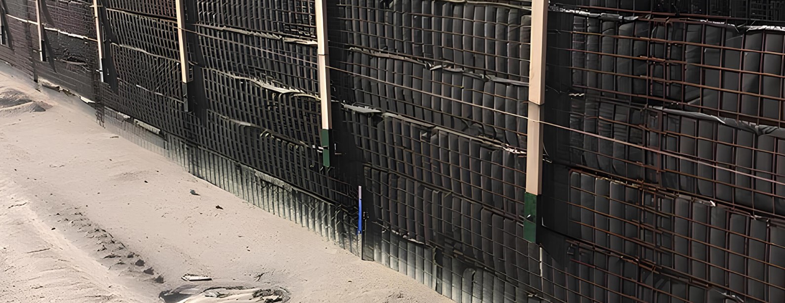 Reinforced soil wall solution by wrapping geogrids with nonwoven geotextile by Strata Global